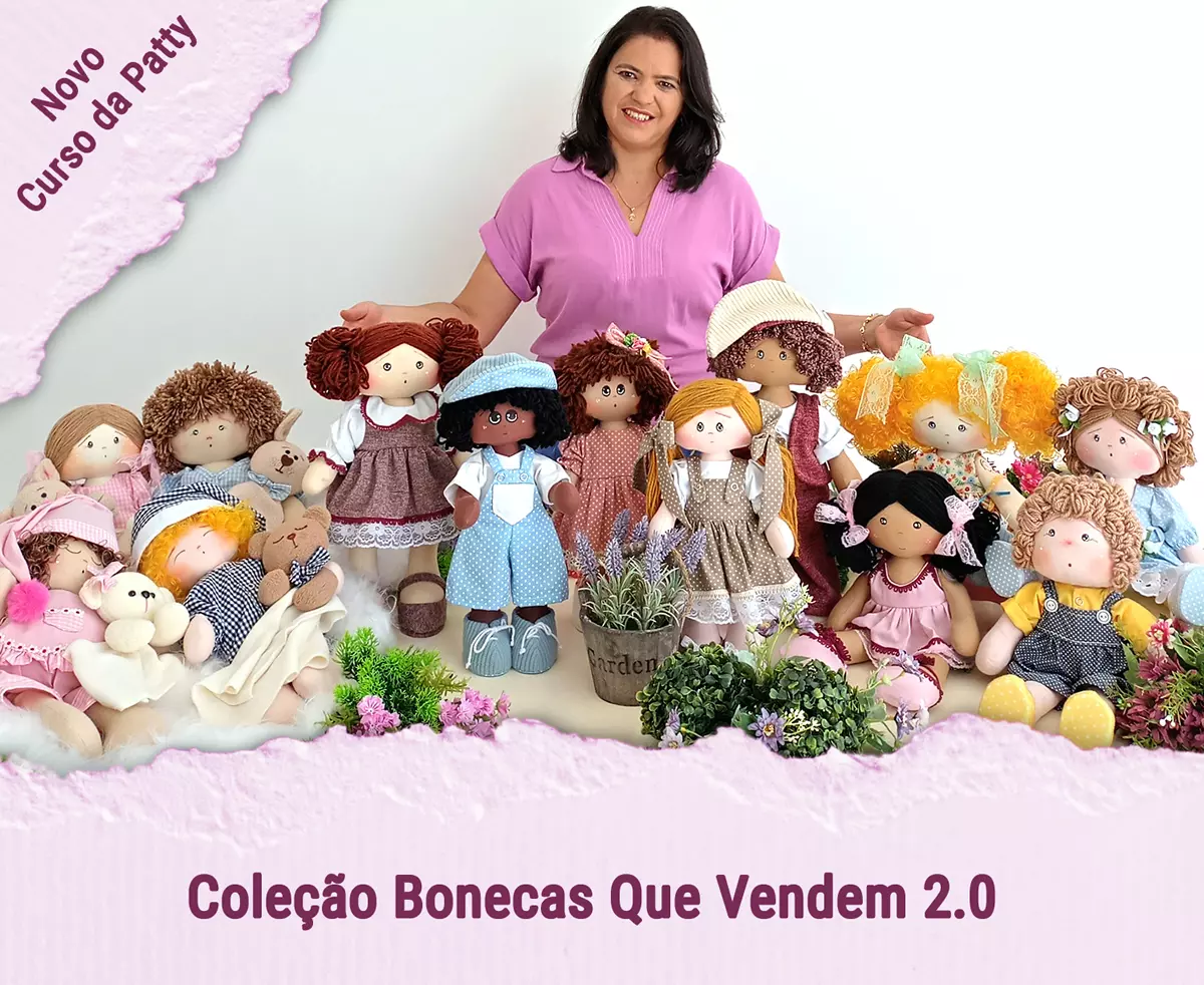 De Pano e Alma Bonecas - Boneca de Pano Vivi Coleção Meu Estilo