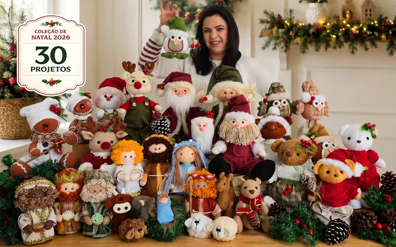 Coleção de Natal 2026 com os 30 projetos