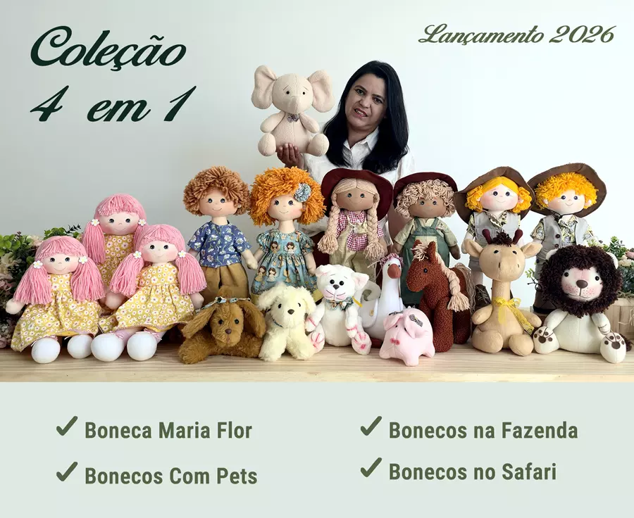 Lançamento da coleção de bonecas de pano